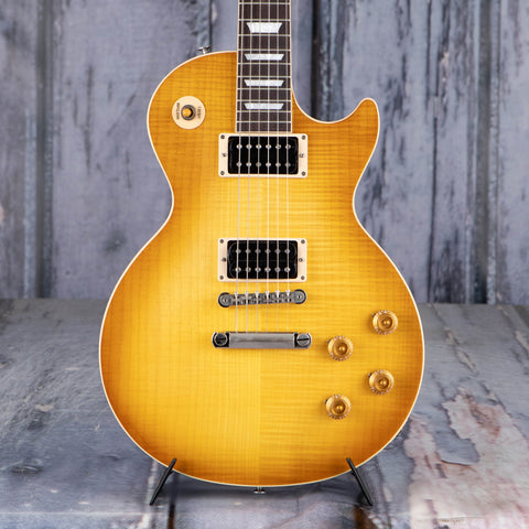 Gibson USA Les Paul Standard '50s Electric Guitar, Faded Satin Honey Sunburst, front closeup
