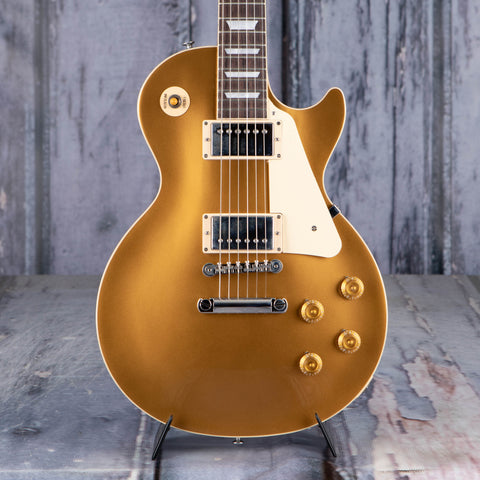 Gibson USA Les Paul Standard '50s Electric Guitar, Gold Top, front closeup