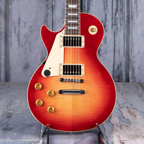 Gibson USA Les Paul Standard '50s Left-Handed Electric Guitar, Heritage Cherry Sunburst, front closeup