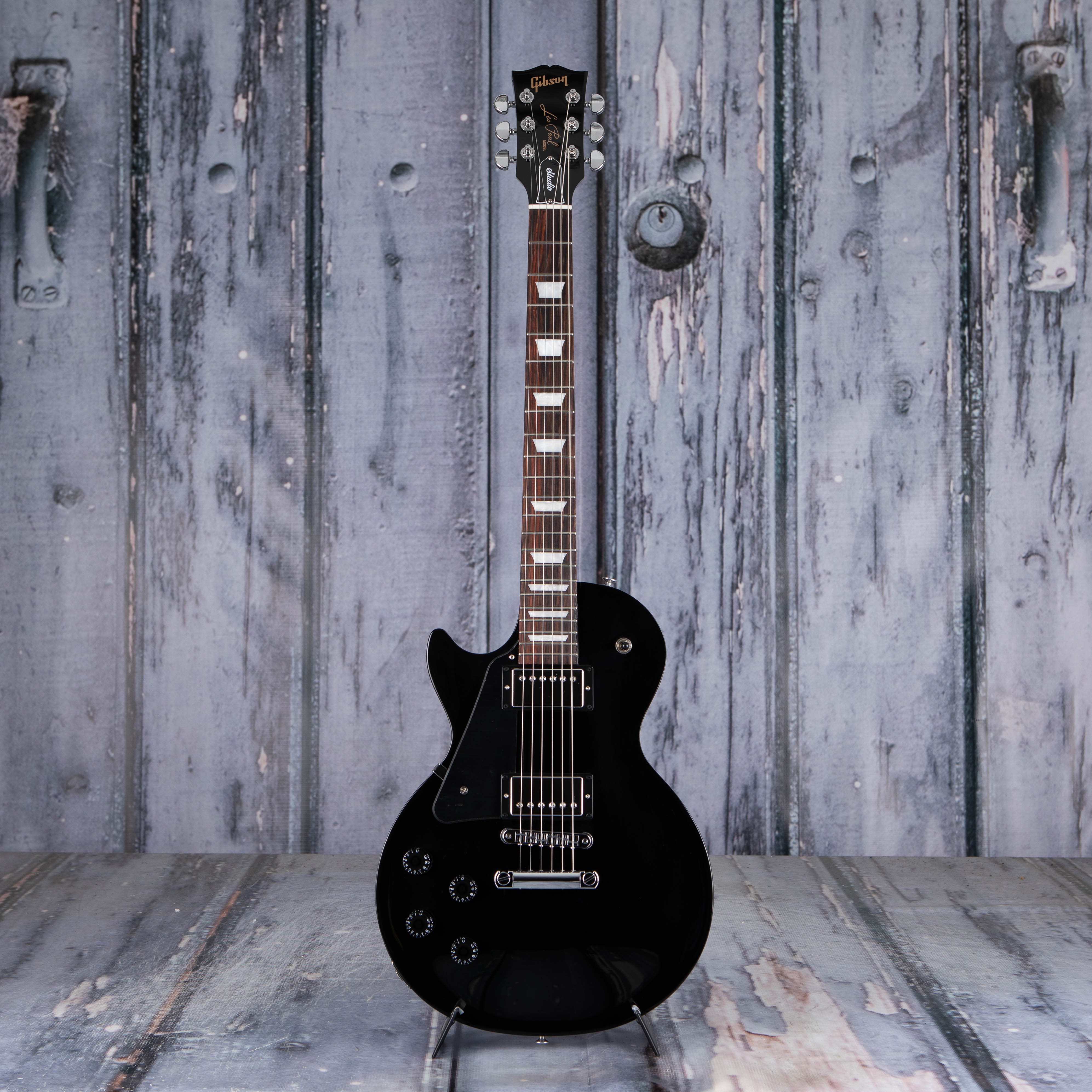 Gibson USA Les Paul Studio Left-Handed Electric Guitar, Ebony, front