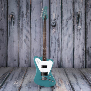 Gibson USA Non-Reverse Thunderbird Electric Bass Guitar, Faded Pelham Blue, front