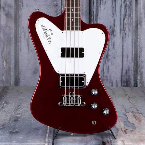 Gibson USA Non-Reverse Thunderbird Electric Bass Guitar, Sparkling Burgundy, front closeup