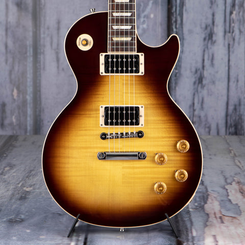 Gibson USA Slash Les Paul Standard Electric Guitar, November Burst, front closeup