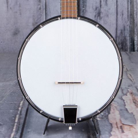 Gold Tone AC-1 Acoustic Composite Banjo, Satin Black, front closeup