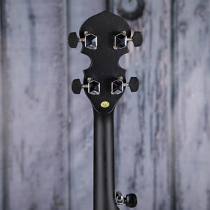 Gold Tone AC-Traveler Acoustic Composite Banjo, Satin Black, back headstock