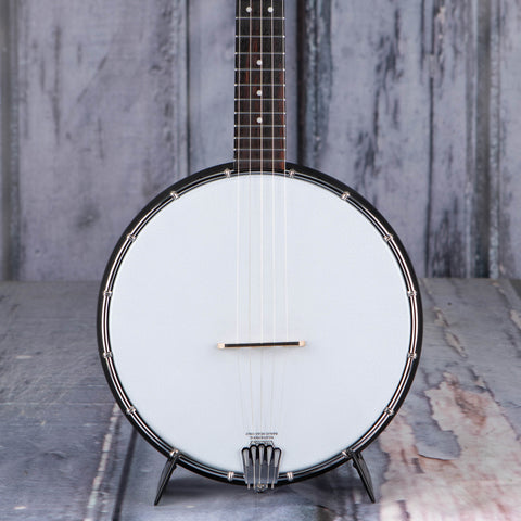 Gold Tone AC-Traveler Acoustic Composite Banjo, Satin Black, front closeup