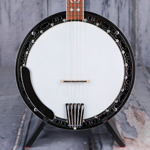 Gold Tone BG-150F Bluegrass Banjo, Vintage Brown, front closeup