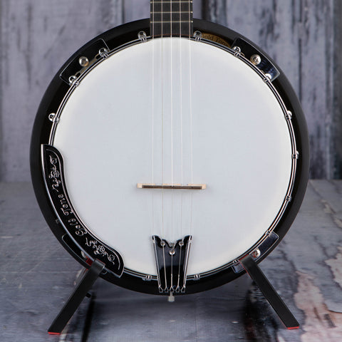 Gold Tone CC-100R Cripple Creek Resonator Banjo, Natural Gloss, front closeup