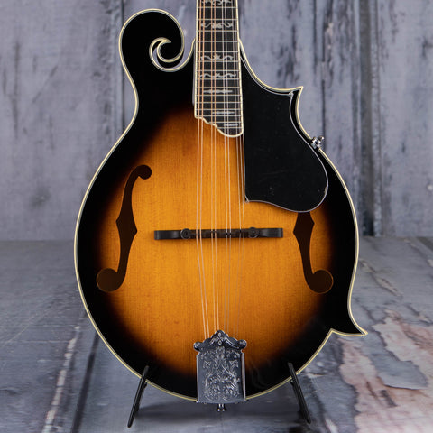 Gold Tone GM-35 F-Style Mandolin, Tobacco Sunburst, front closeup