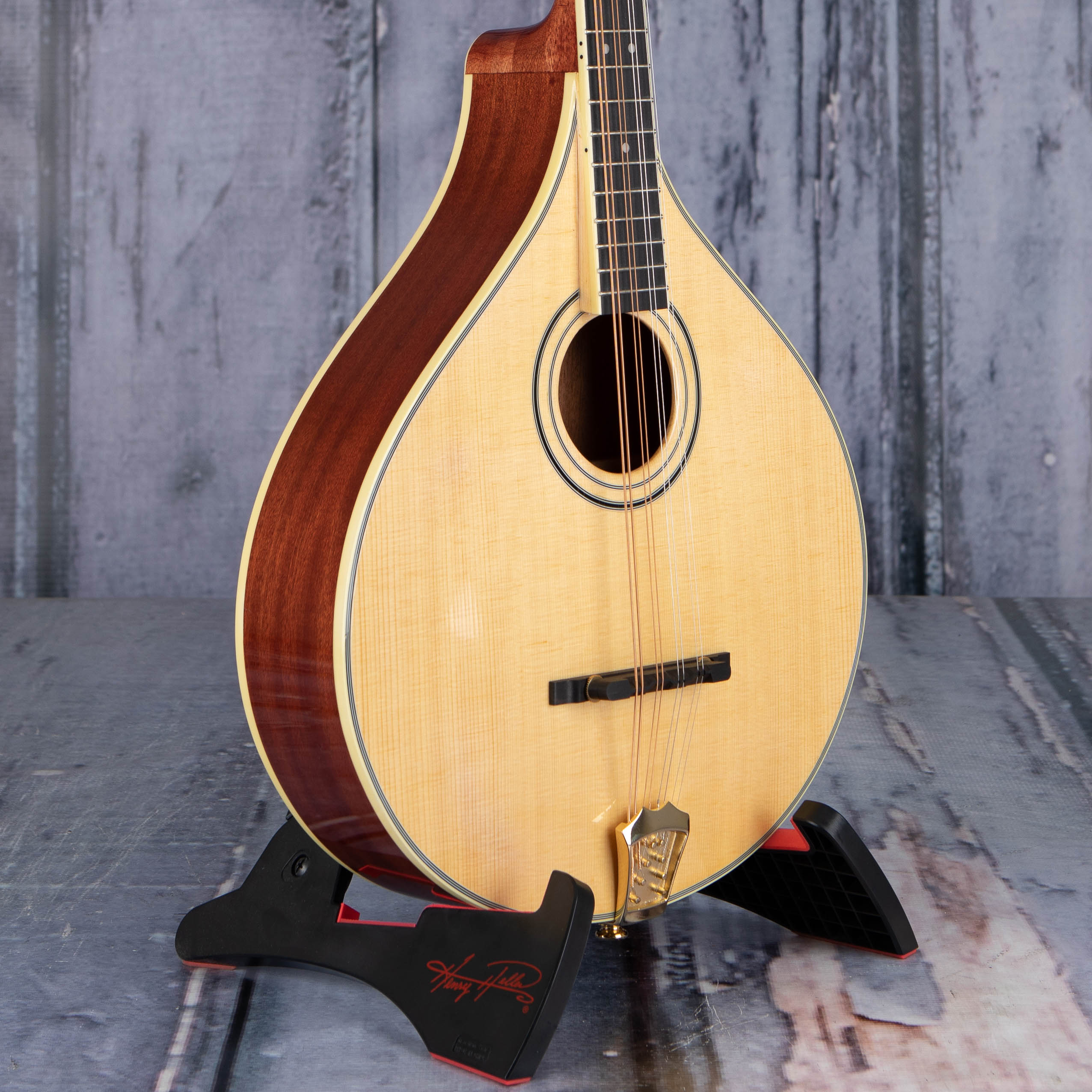 Gold Tone OM-800+ Acoustic/Electric Octave Mandolin, Natural, angle