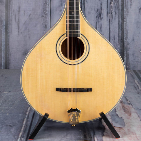 Gold Tone OM-800+ Acoustic/Electric Octave Mandolin, Natural, front closeup