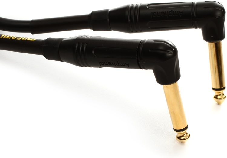 Mogami Gold Instrument Cable .5' Dual Right Angle