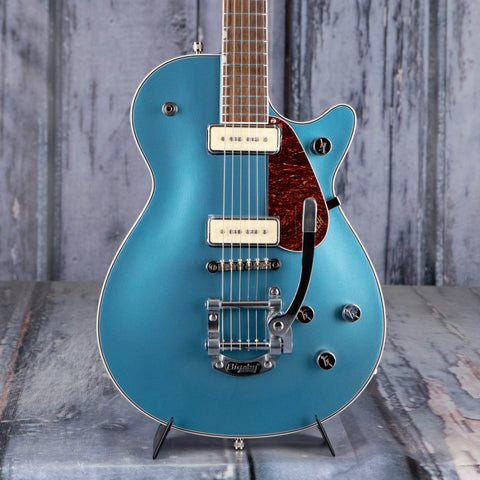 Gretsch G5210T-P90 Electromatic Jet Two 90 Single-Cut With Bigsby Electric Guitar, Mako, front closeup