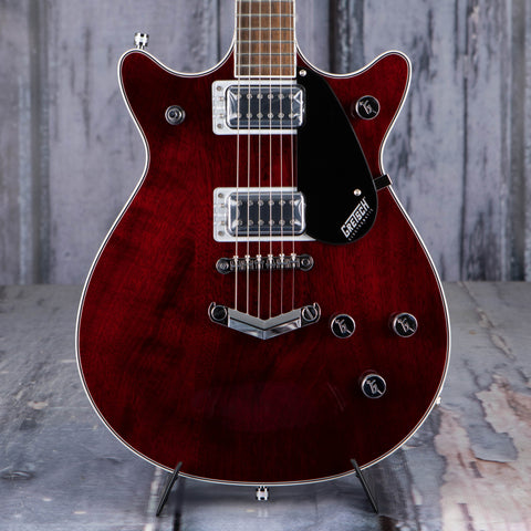 Gretsch G5222 Electromatic Double Jet BT W/ V-Stoptail Electric Guitar, Walnut Stain, front closeup