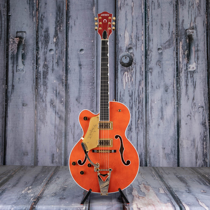 Gretsch G6120TG-LH Players Edition Nashville Hollowbody W/ String-Thru Bigsby And Gold Hardware Left-Handed, Orange Stain