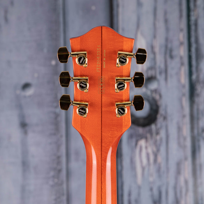 Gretsch G6120TG-LH Players Edition Nashville Hollowbody W/ String-Thru Bigsby And Gold Hardware Left-Handed, Orange Stain