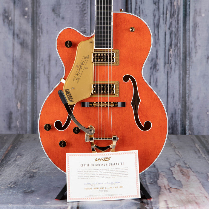 Gretsch G6120TG-LH Players Edition Nashville Hollowbody W/ String-Thru Bigsby And Gold Hardware Left-Handed, Orange Stain