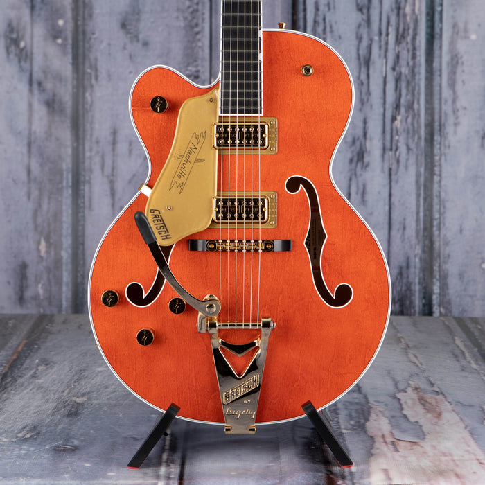 Gretsch G6120TG-LH Players Edition Nashville Hollowbody W/ String-Thru Bigsby And Gold Hardware Left-Handed, Orange Stain
