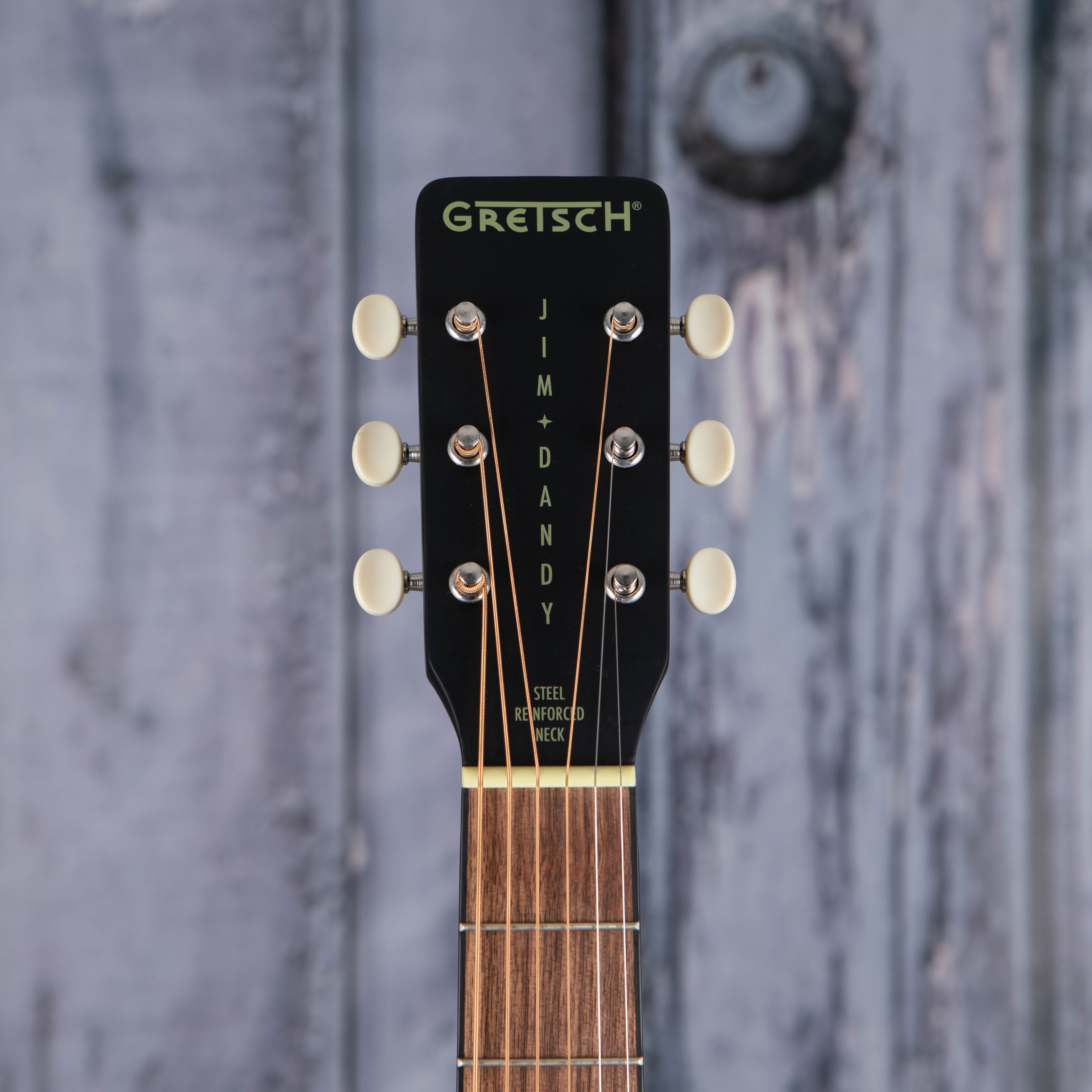 Gretsch G9500 Jim Dandy 24" Flat Top Acoustic Guitar, 2-Color Sunburst, front headstock