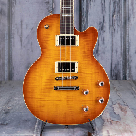 Guild Bluesbird Electric Guitar, Iced Tea Burst, front closeup