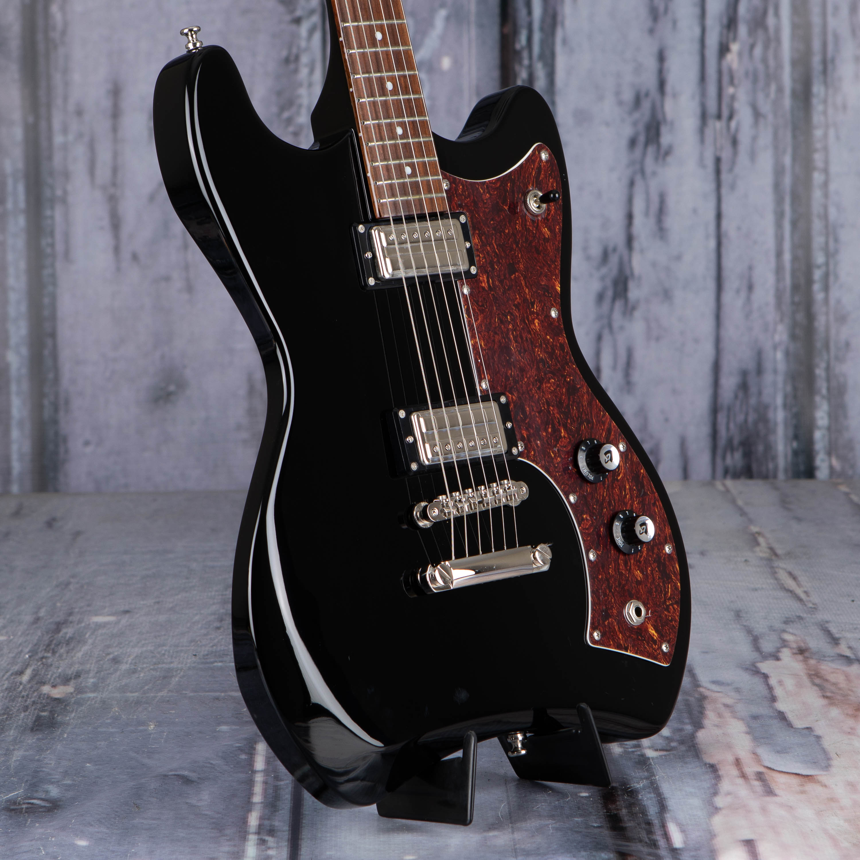 Guild Jetstar ST Electric Guitar, Black, angle