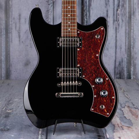 Guild Jetstar ST Electric Guitar, Black, front closeup