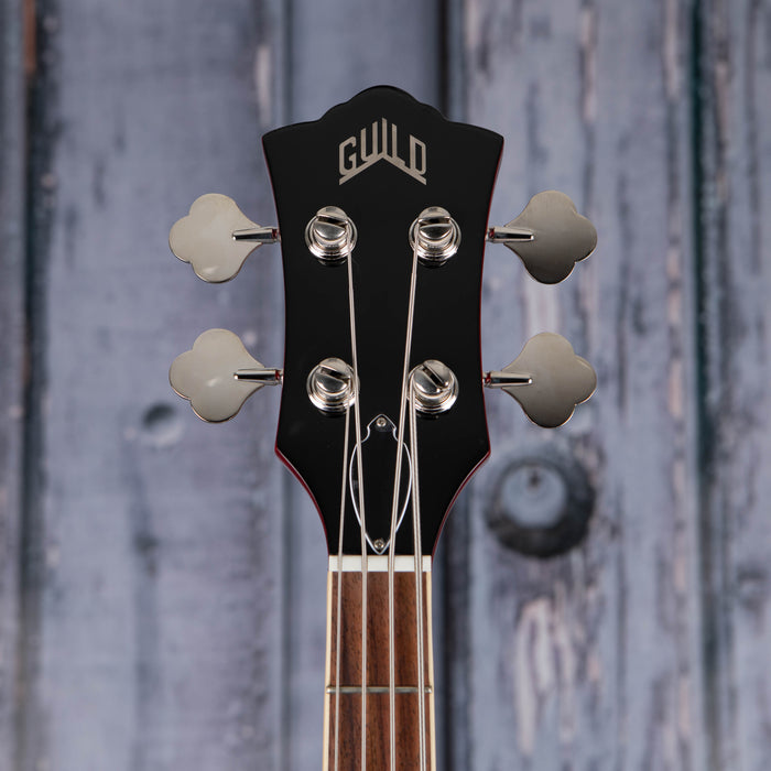 Guild Starfire I Left-Handed Hollowbody Bass, Cherry Red