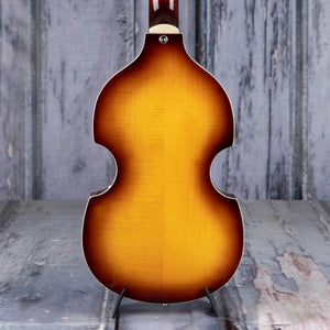 Höfner Ignition PRO Left-Handed Violin Bass Guitar, Sunburst, back closeup