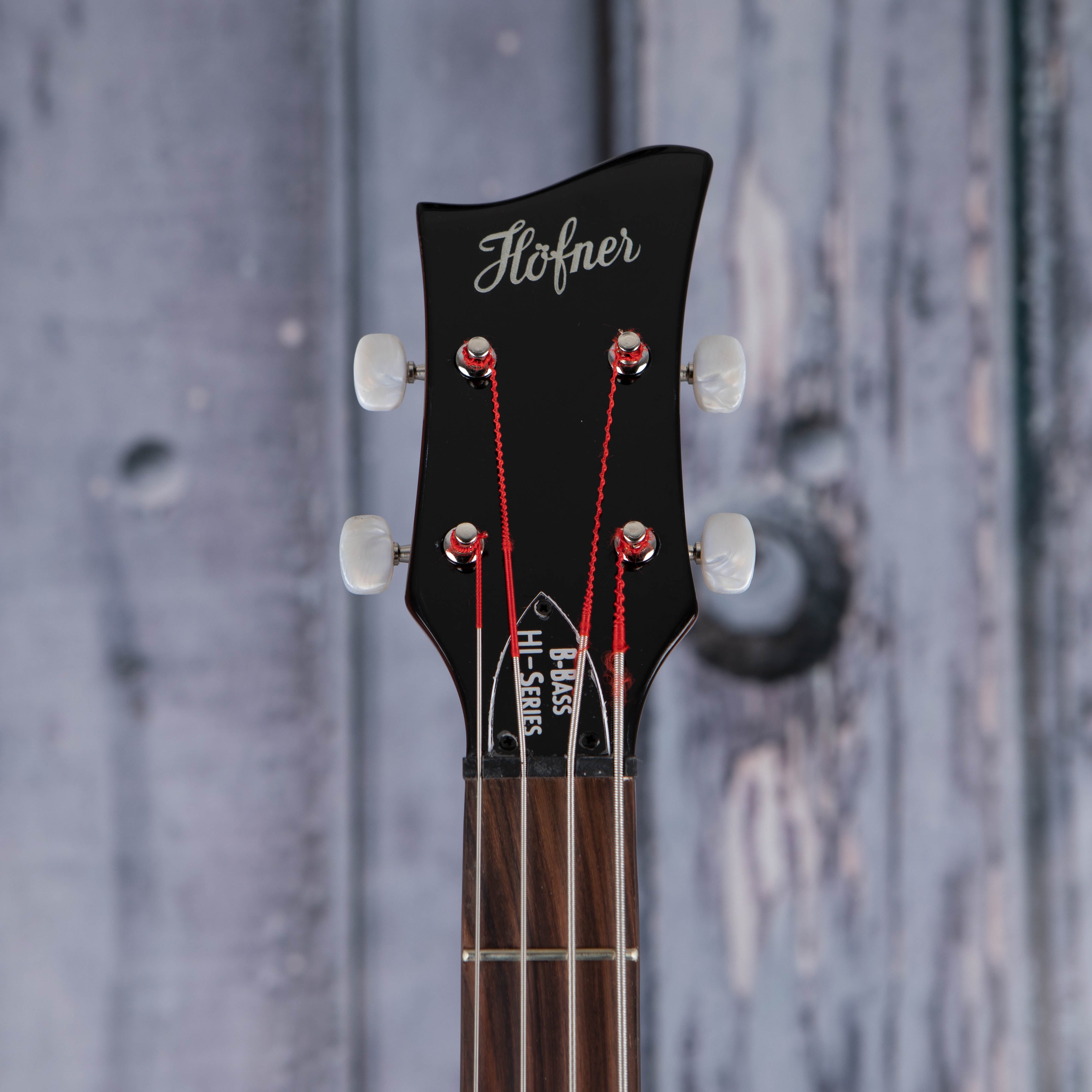 Höfner Ignition PRO Left-Handed Violin Bass Guitar, Sunburst, front headstock