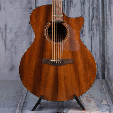 Ibanez AE295L Acoustic/Electric Guitar, Natural Low Gloss, front closeup