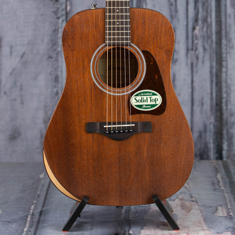 Ibanez AW54JR Acoustic Guitar, Open Pore Natural, front closeup