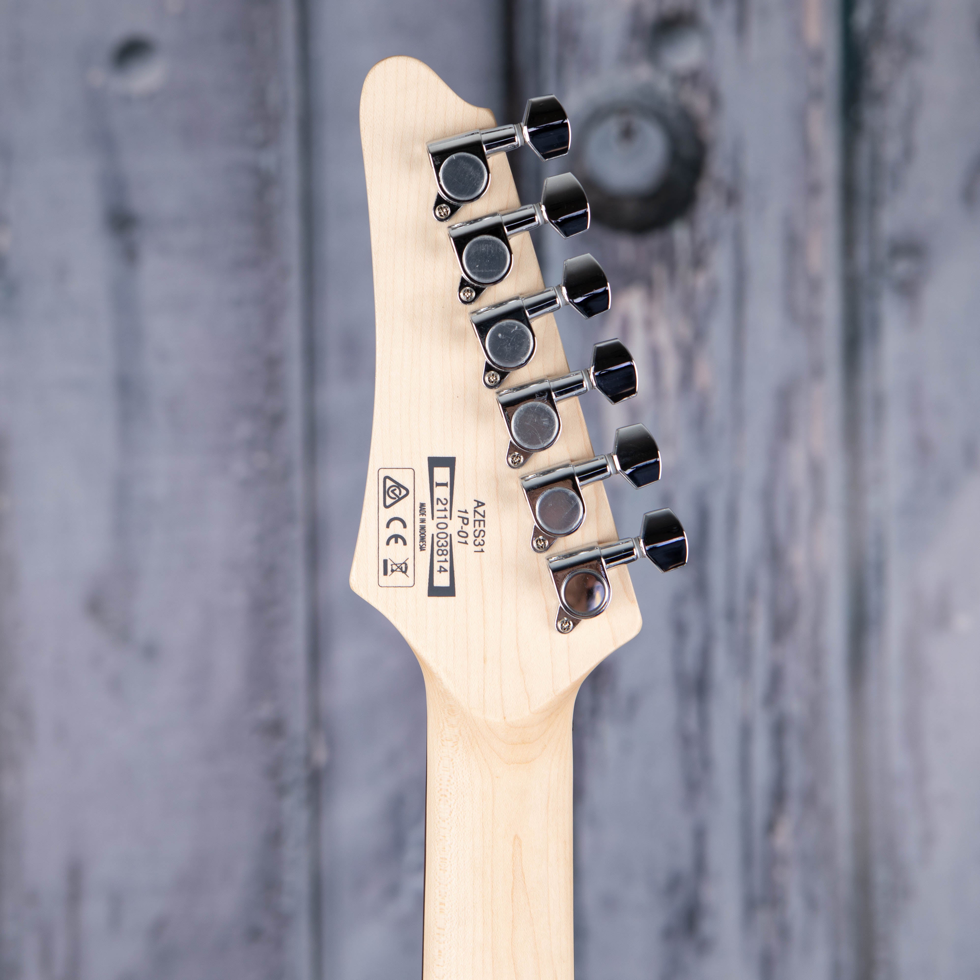 Ibanez AZES31 AZ Standard Electric Guitar, Ivory, back headstock