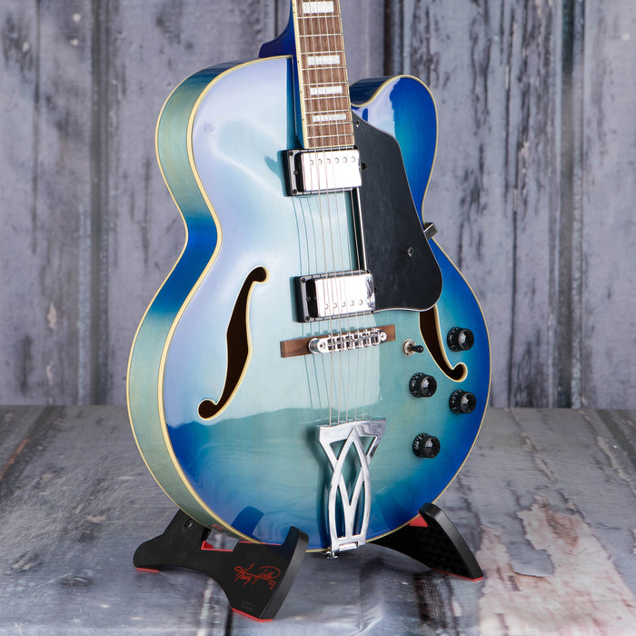 Ibanez Artcore AF75 Hollowbody, Jet Blue Burst