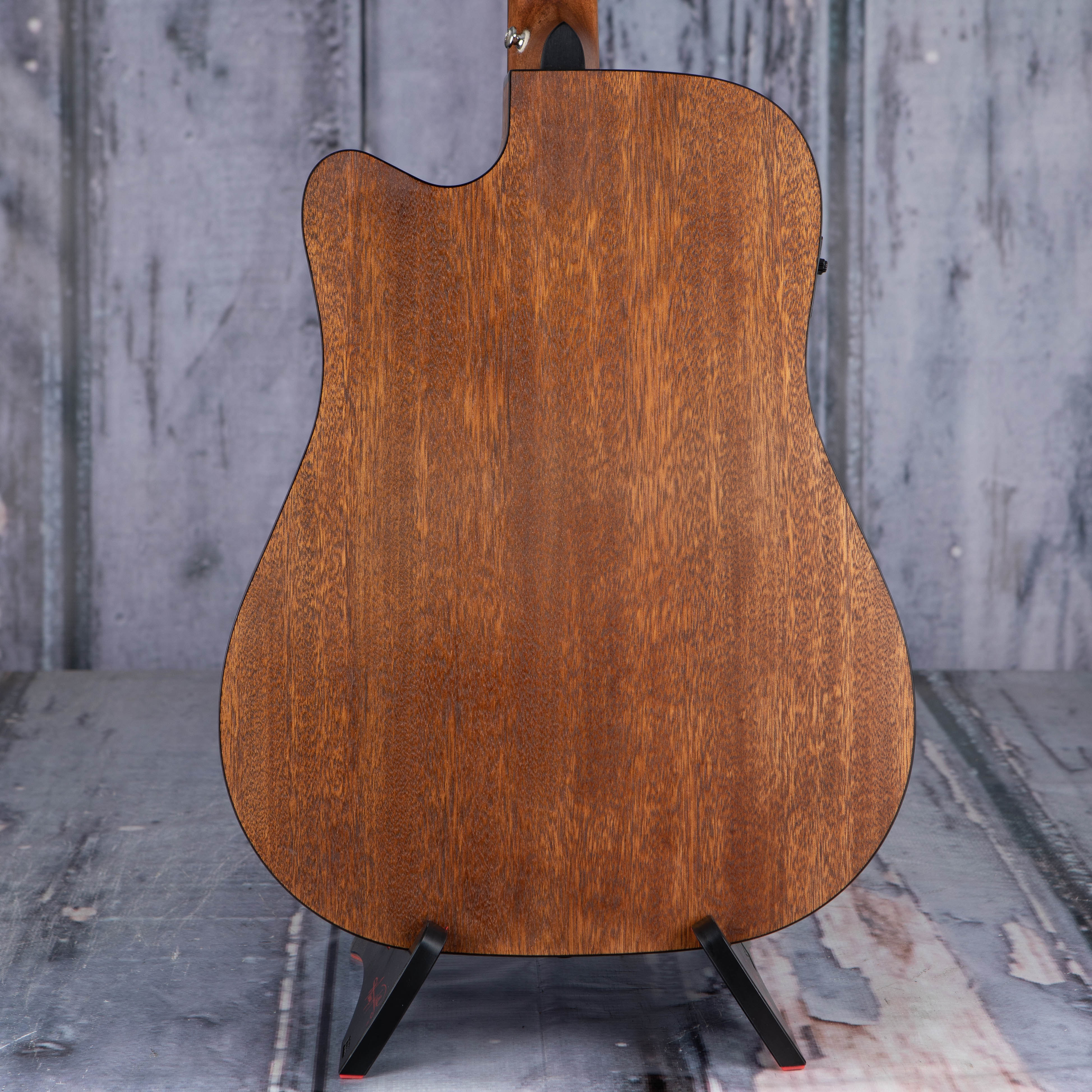 Ibanez Artwood AW54CE Acoustic/Electric Guitar, Open Pore Natural, back closeup