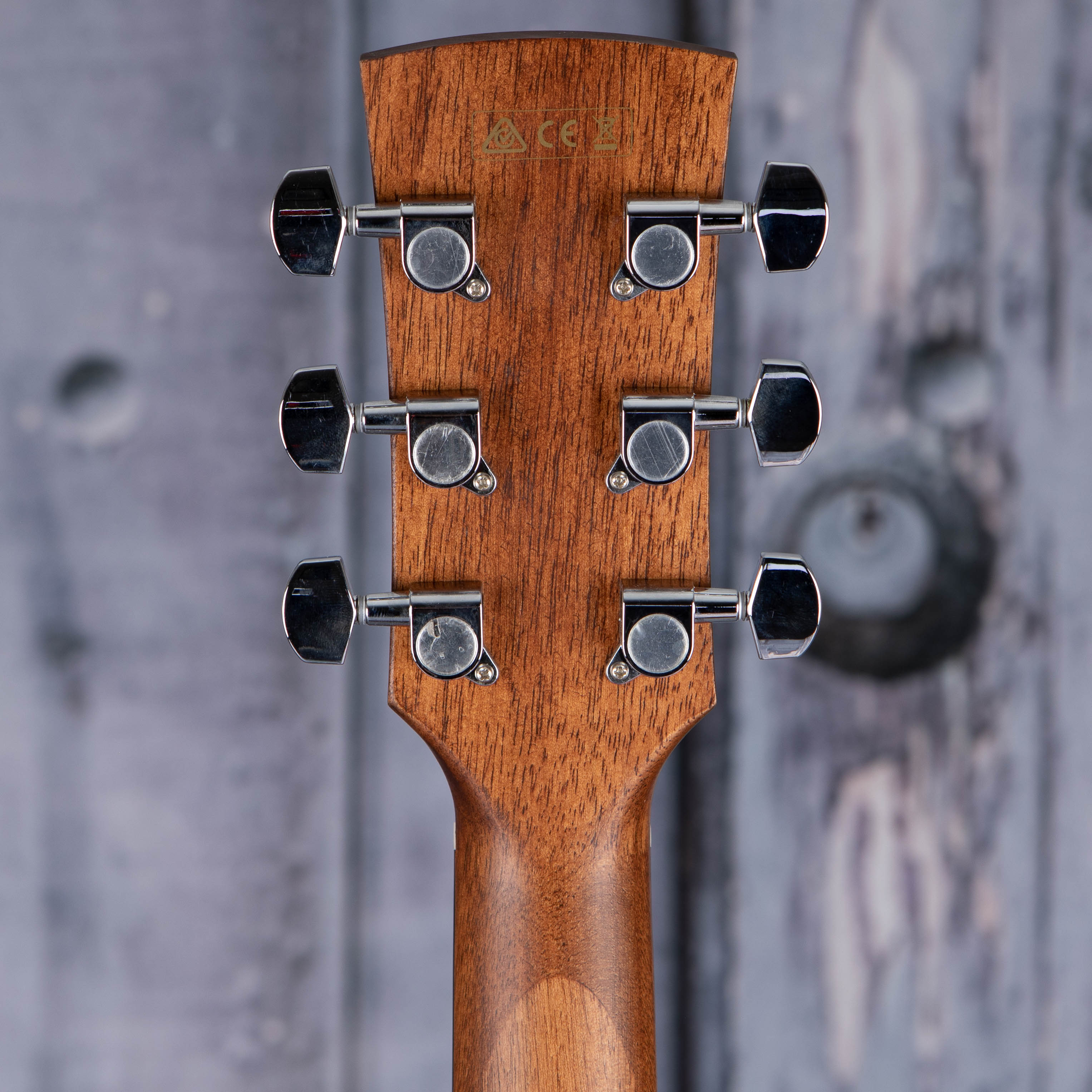 Ibanez Artwood AW54CE Acoustic/Electric Guitar, Open Pore Natural, back headstock