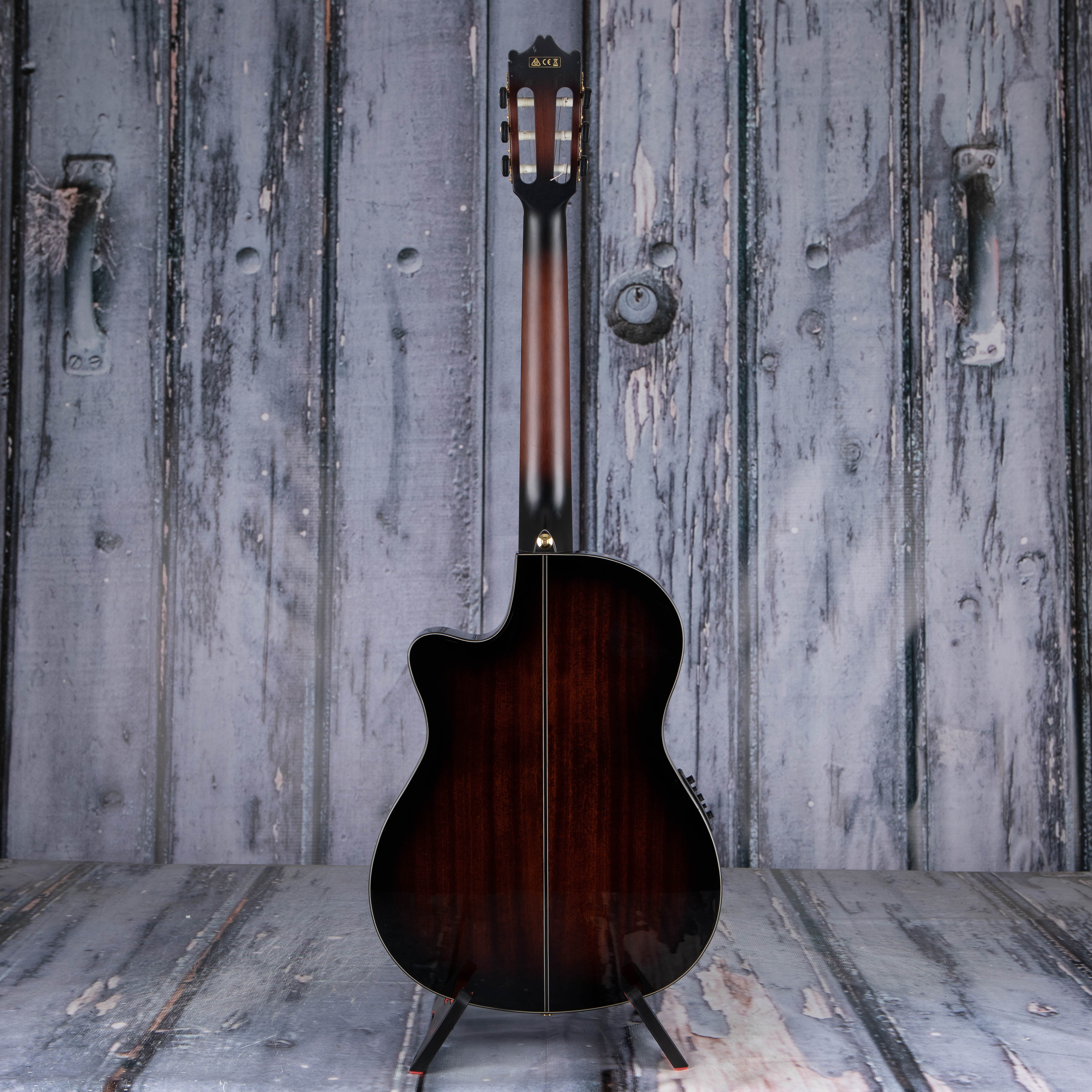 Ibanez GA35TCE Thinline Classical Acoustic/Electric Guitar, Dark Violin Sunburst, back