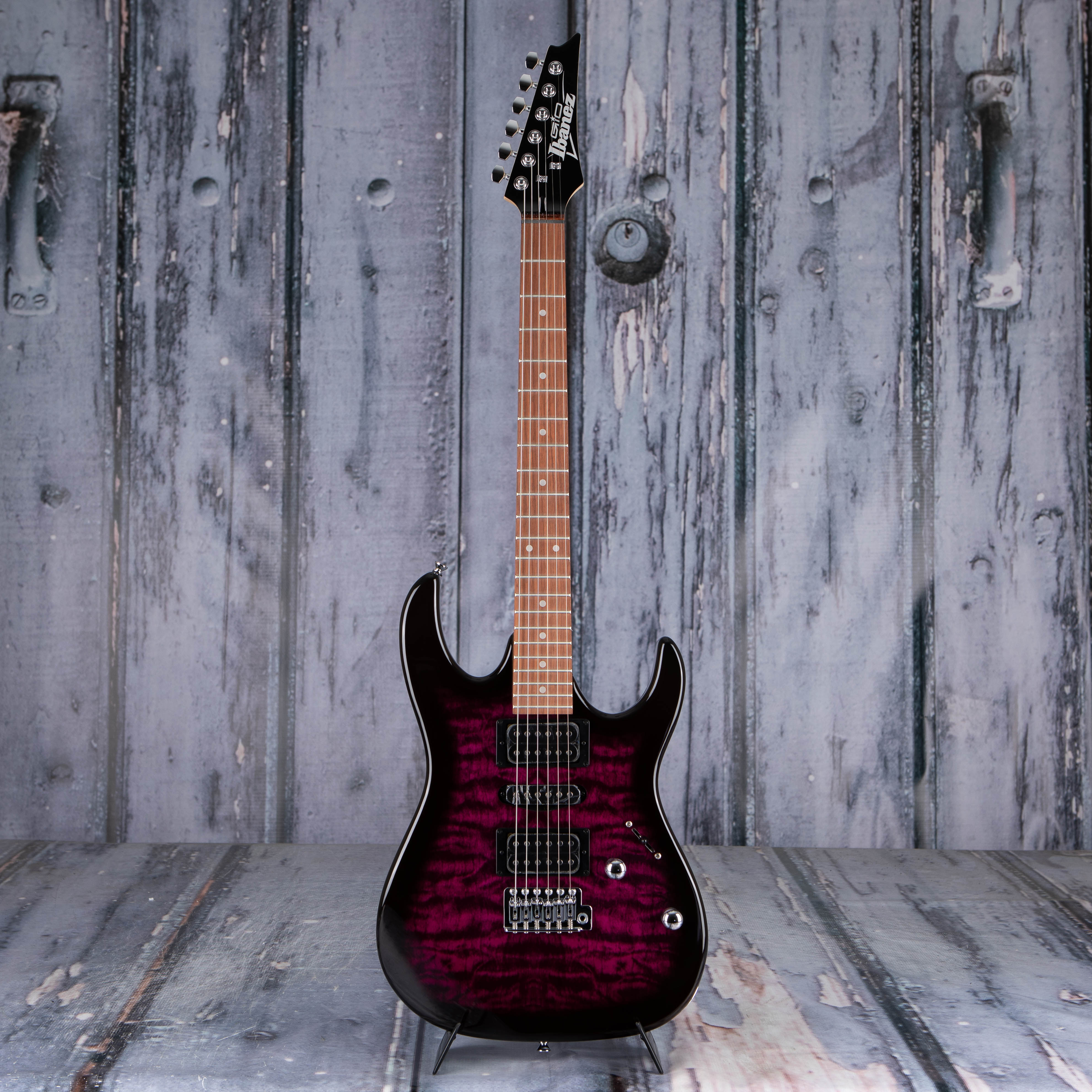 Ibanez Gio GRX70QA Electric Guitar, Transparent Violet Sunburst, front