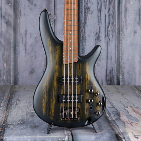Ibanez SR300E Electric Bass Guitar, Golden Veil Matte, front closeup