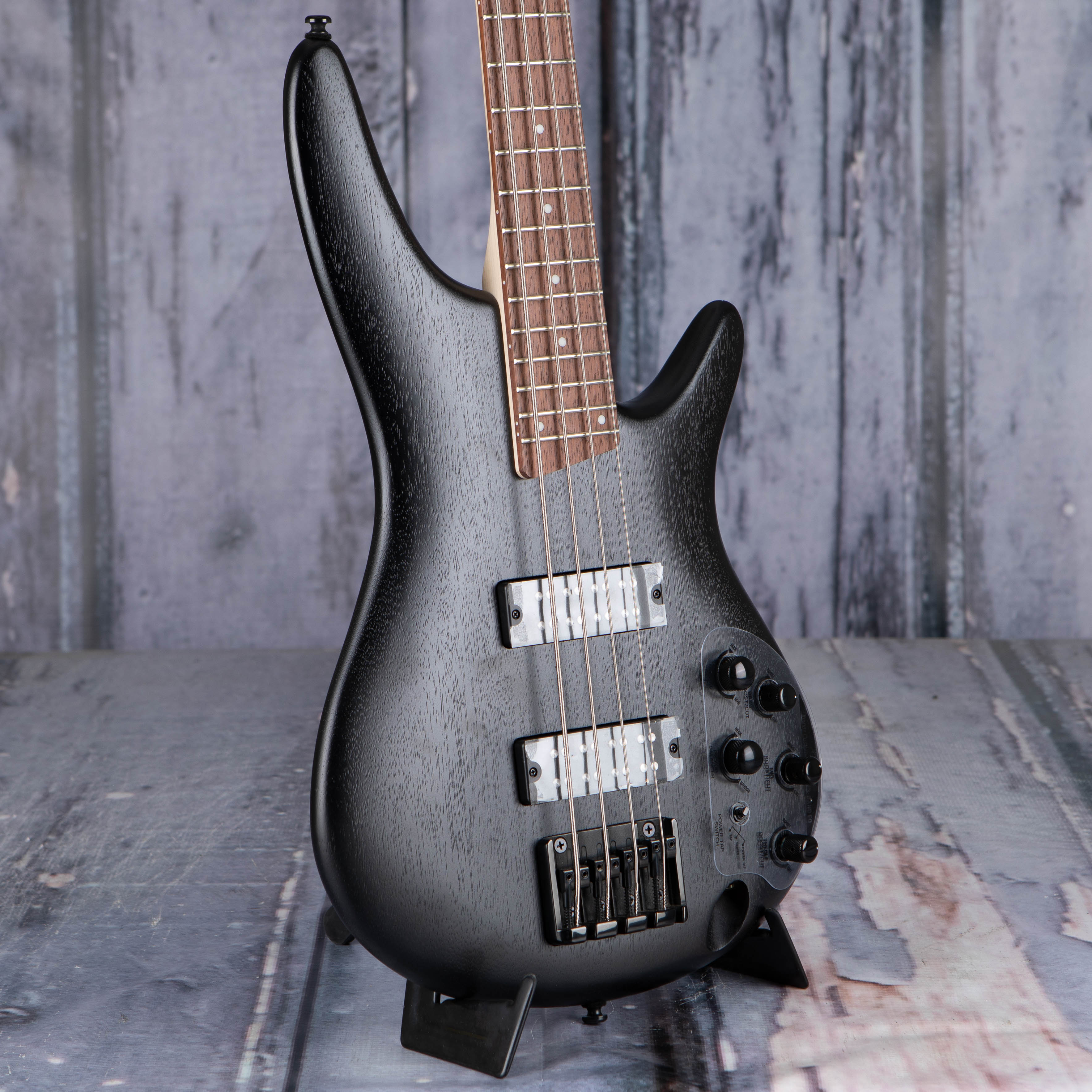 Ibanez SR300EB Electric Bass Guitar, Weathered Black, angle
