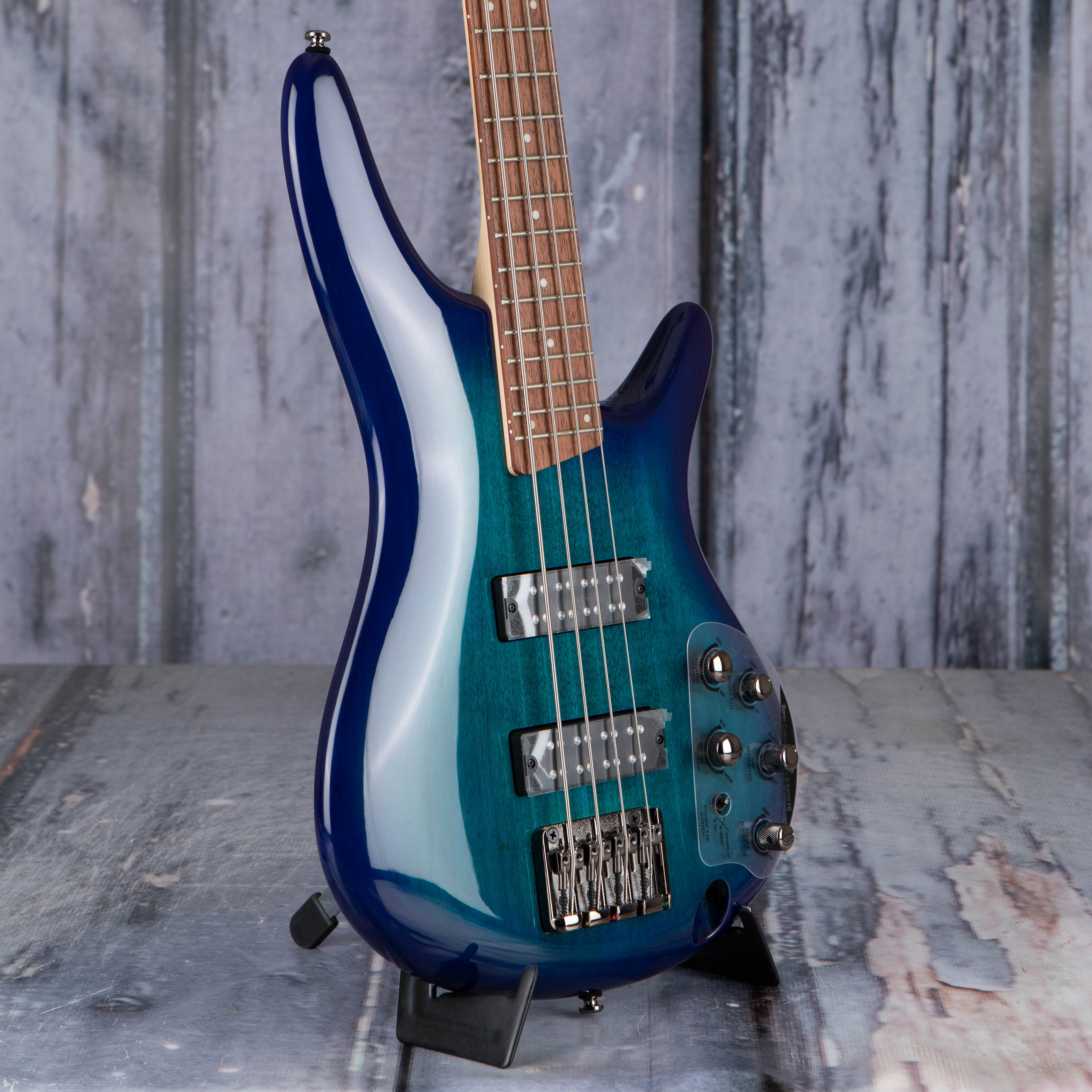 Ibanez SR370E Electric Bass Guitar, Sapphire Blue, angle