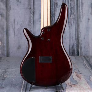 Ibanez Standard SR400EQM Electric Bass Guitar, Dragon Eye Burst, back closeup