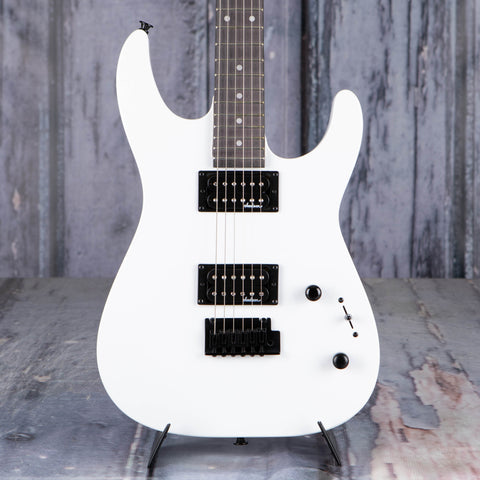 Jackson JS Series Dinky JS11 Electric Guitar, Snow White, front closeup