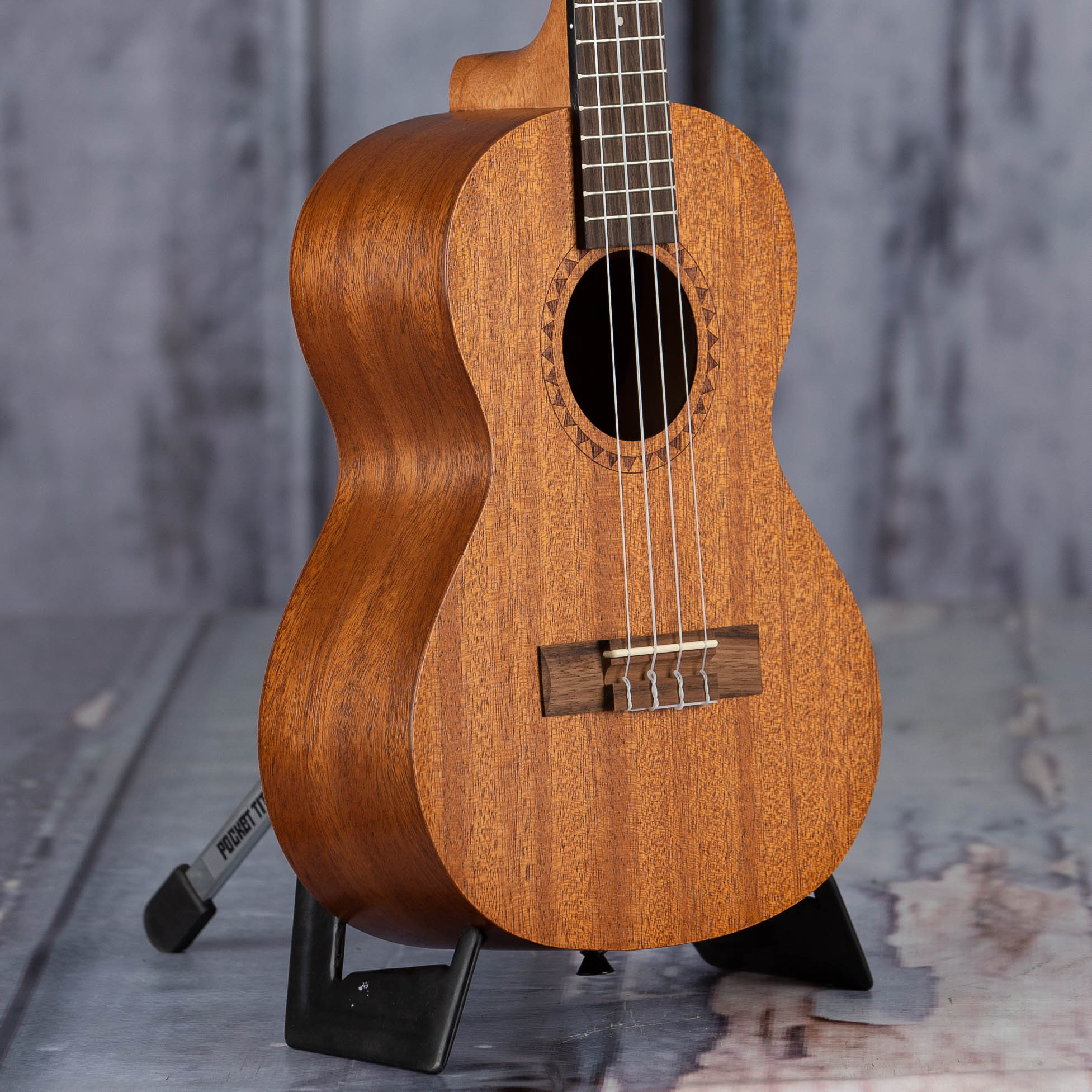 Kala KA-15T Tenor Ukulele, Satin Mahogany, angle