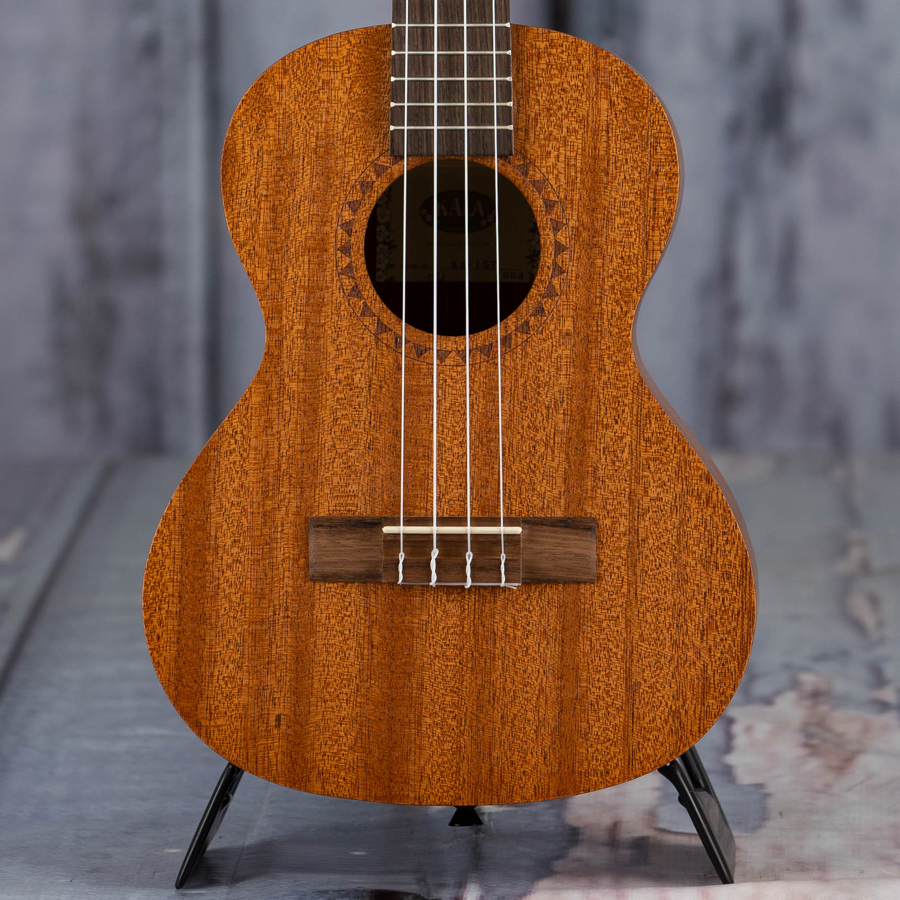 Kala KA-15T Tenor Ukulele, Satin Mahogany, front closeup