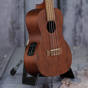 Kala MK-CE Concert Acoustic/Electric Ukulele, Natural, angle