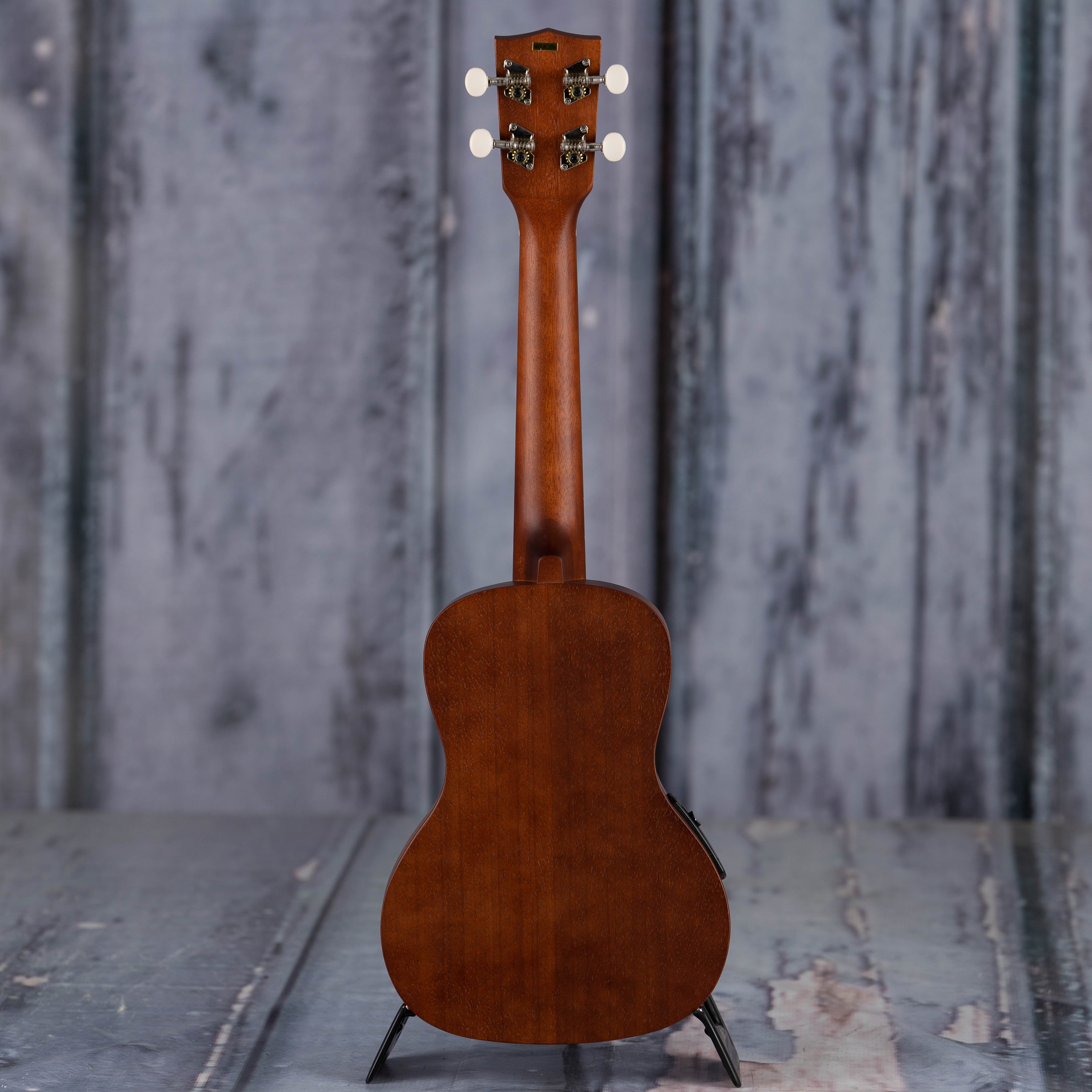 Kala MK-CE Concert Acoustic/Electric Ukulele, Natural, back