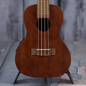 Kala MK-CE Concert Acoustic/Electric Ukulele, Natural, front closeup