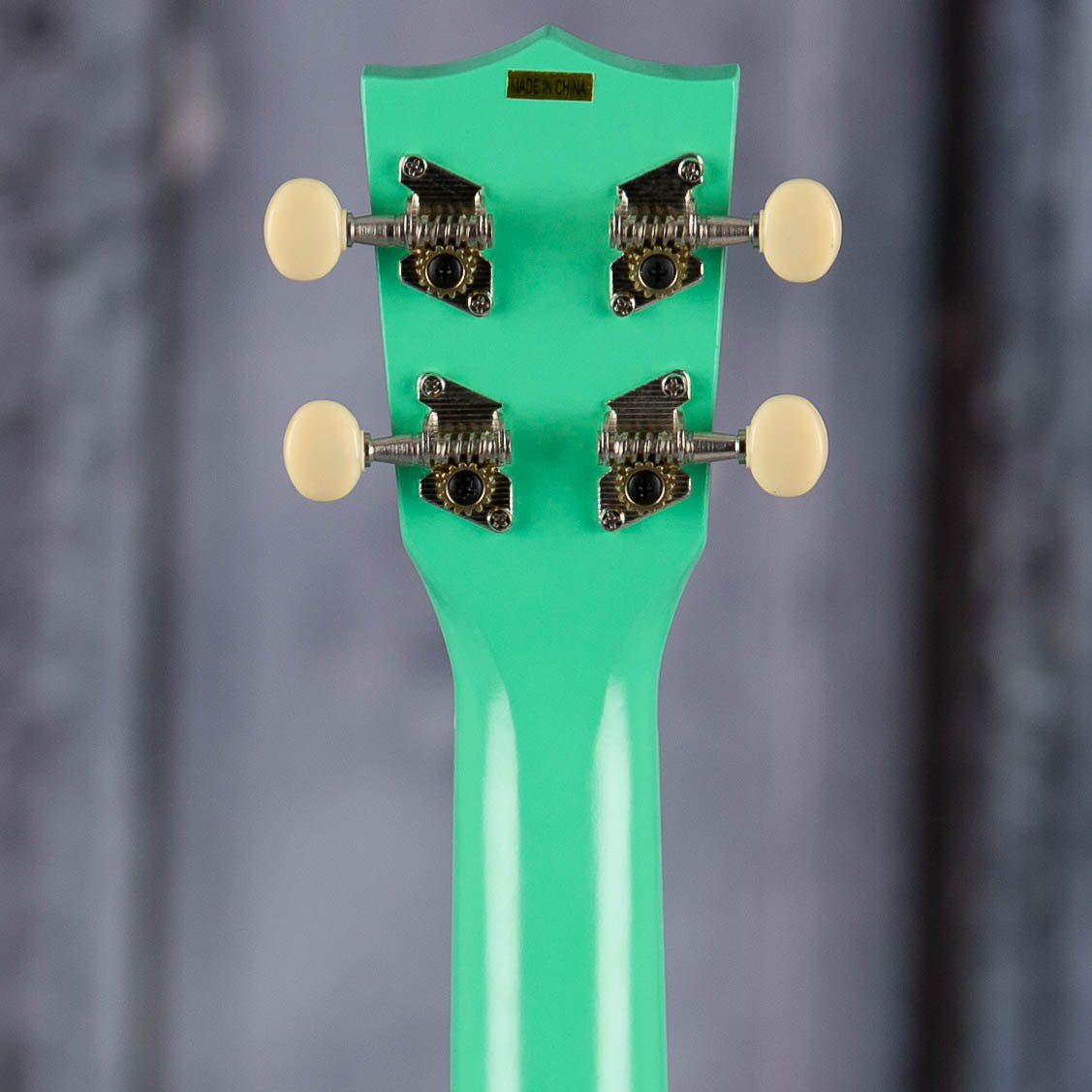 Kala MK-SS/GRN Makala Shark Soprano Ukulele, Surf Green, back headstock