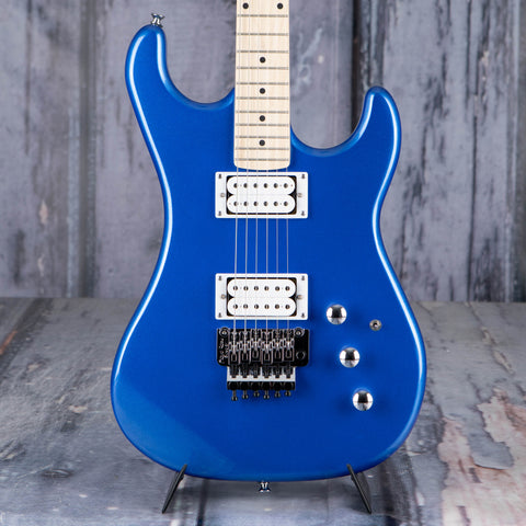 Kramer Pacer Classic Electric Guitar, Radio Blue Metallic, front closeup