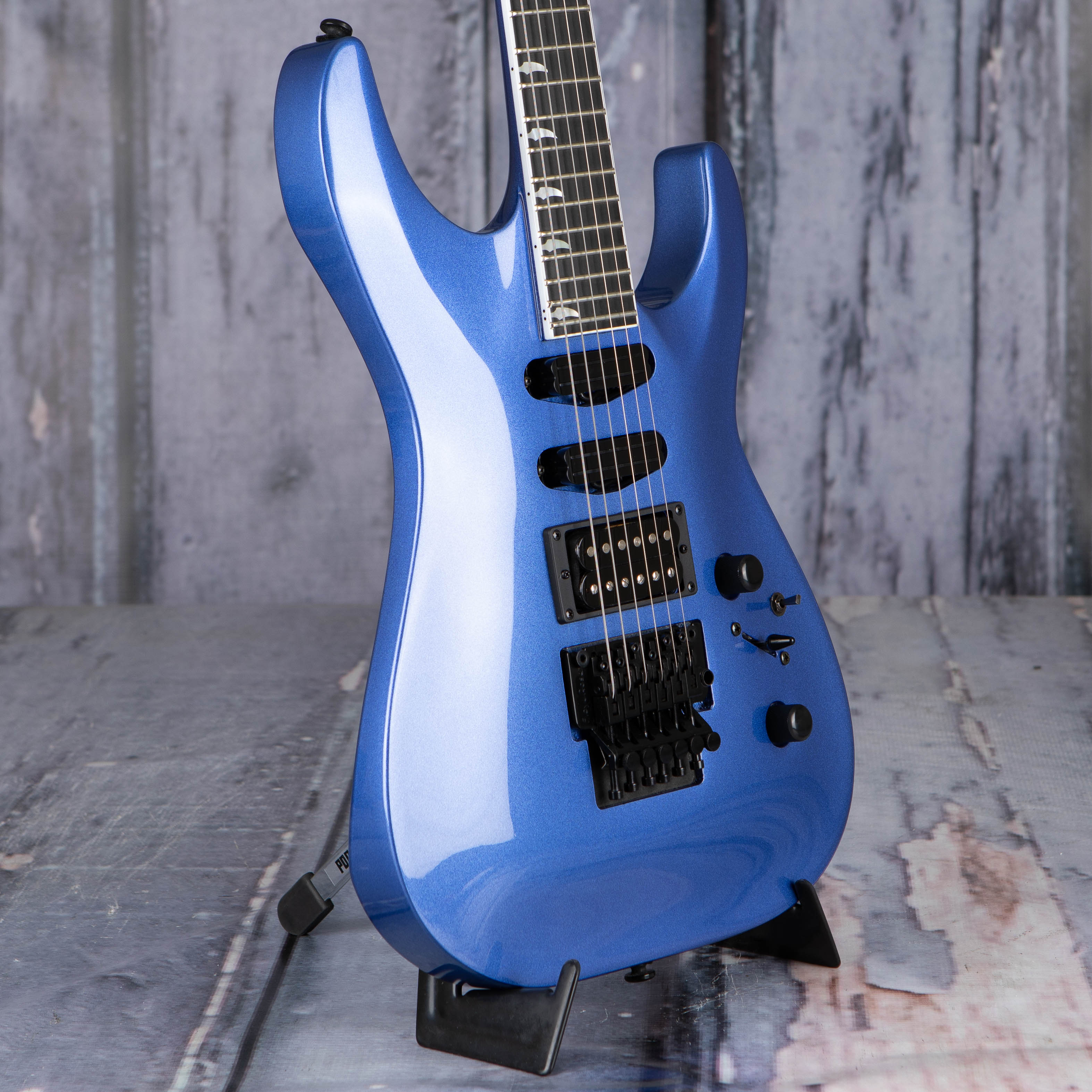 Kramer SM-1 Electric Guitar, Candy Blue, angle